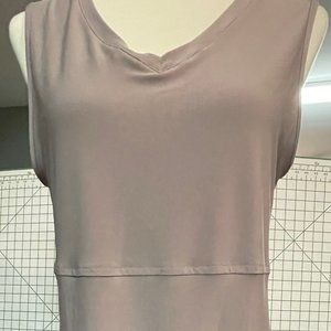 by JJ V-Neck Crew Neck Reversible Flowy Tank Top M taupe